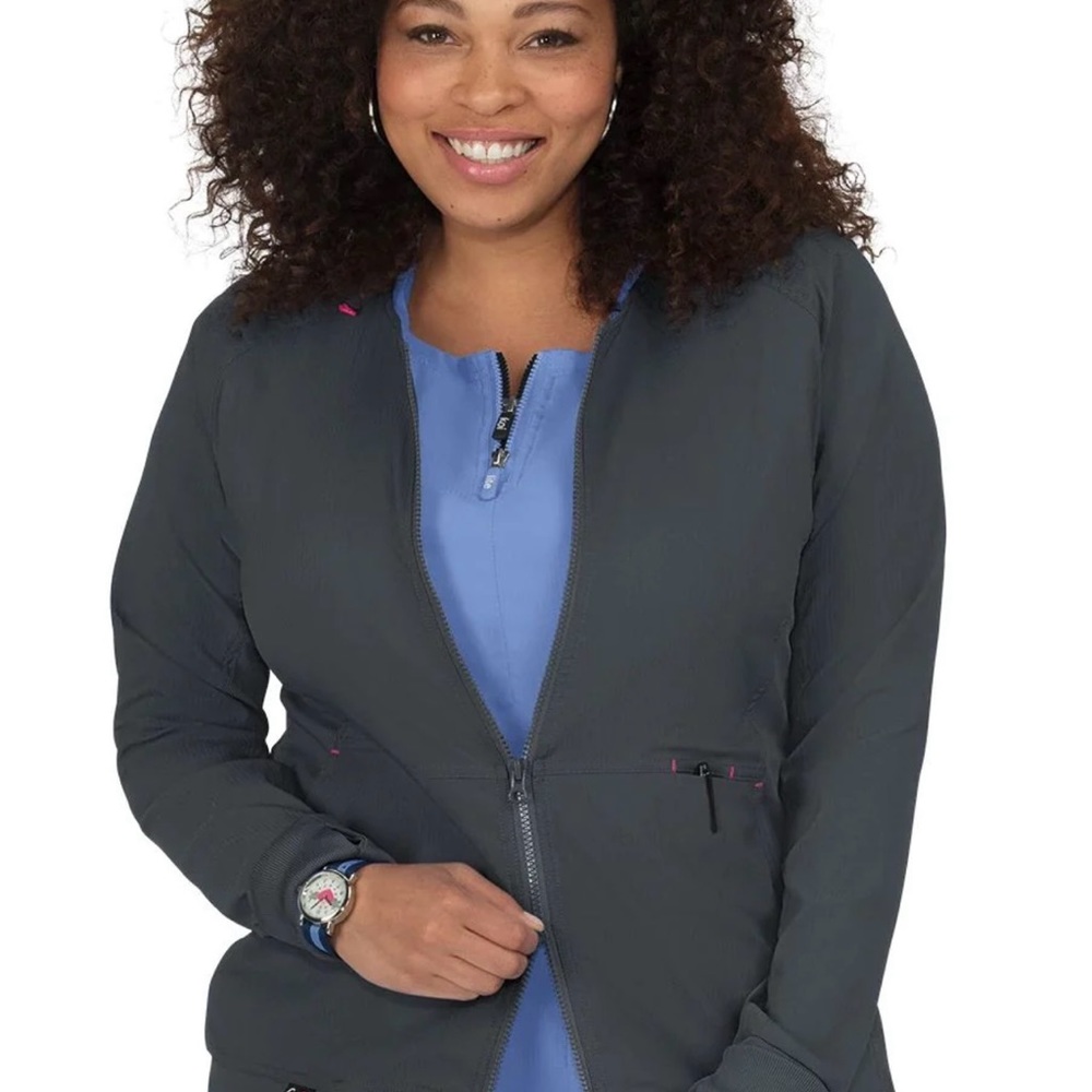 Women's Koi lite Clarity Jacket Scrub Charcoal size Large
